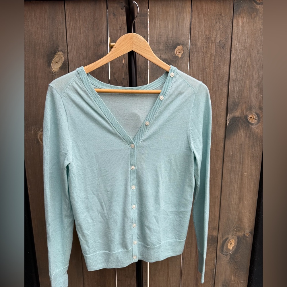J. Crew Soft Blue Merino Women's Cardigan